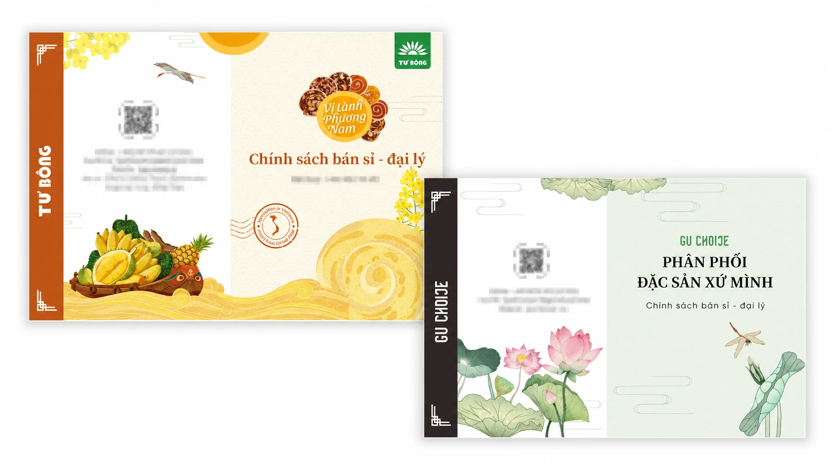 Brochure designs for Tu Bong and GuChoice