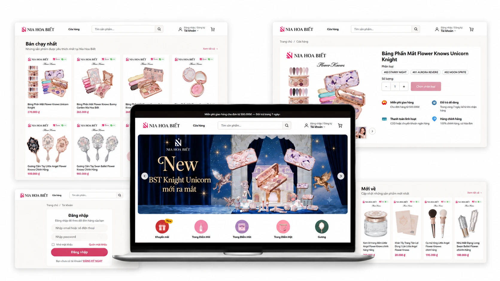 Nia Hoa Biết - Wordpress e-commerce website design and build
